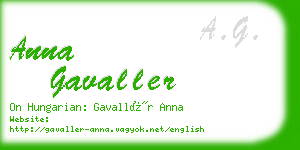 anna gavaller business card